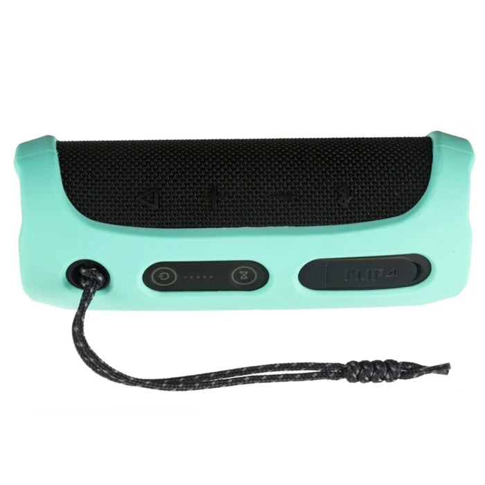 For JBL Flip4 Bluetooth-compatible Speaker Soft Silicone Case Anti-scratch Protective Cover - Mint Green - 2