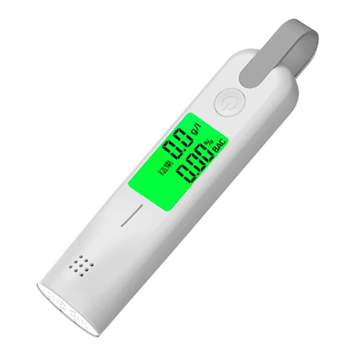 9766 Portable Breath Alcohol Tester 3-Color Indicator High-Precision Alcohol Tester with LED Display - White - 1