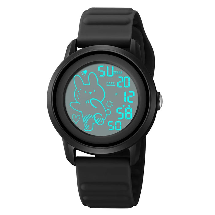 SKMEI 2217 Creative Electric Watch Simple Style Student Sports Electronic Watch - Black - 2