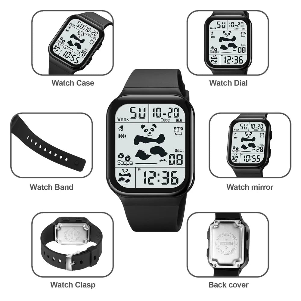 SKMEI 2216 Multi-functional Electric Watch 30m Waterproof Sport Watch for Student - Blue - 5