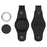 For Apple AirTag Silicone Case Bluetooth-compatible Tracker Cover Litchi Texture Waterproof Key Container with Buckle - Black - 1