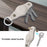 For Apple AirTag Silicone Case Bluetooth-compatible Tracker Cover Litchi Texture Waterproof Key Container with Buckle - Black - 4