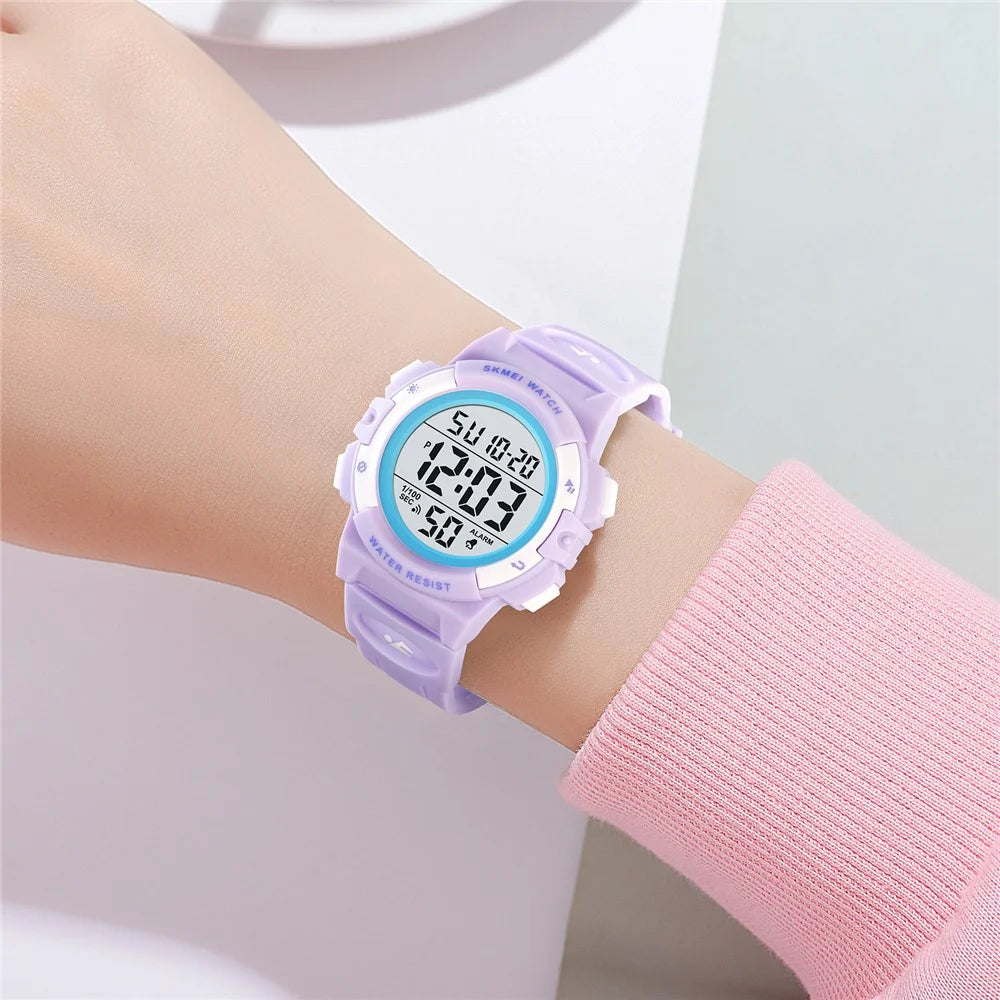 SKMEI 2236 Lovely Kids Round Wrist Watch Children Luminous DIY Digital Watch with 2 Straps - For Girls - 6