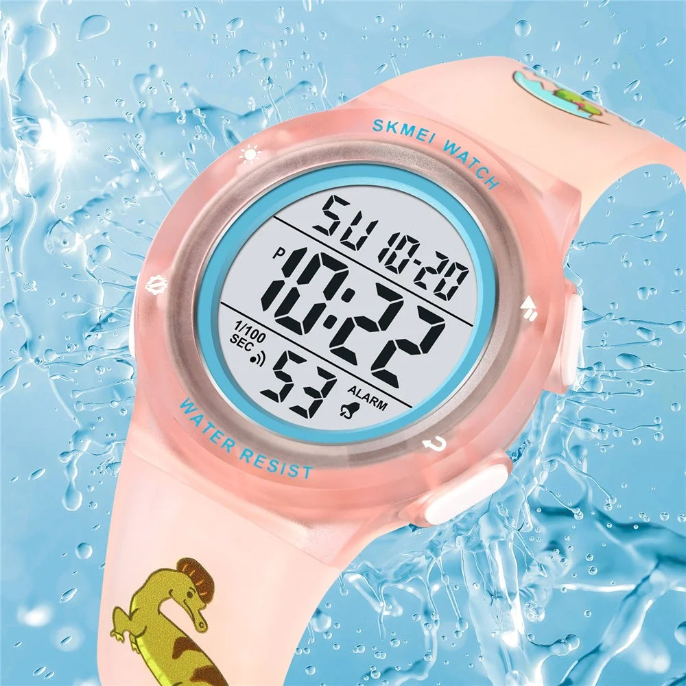 SKMEI 2236 Lovely Kids Round Wrist Watch Children Luminous DIY Digital Watch with 2 Straps - For Girls - 7