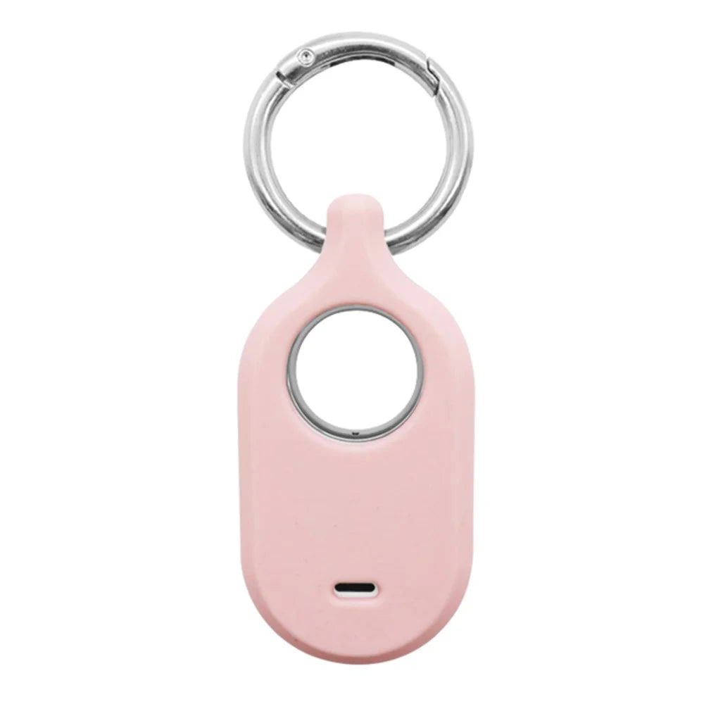 For Samsung Galaxy SmartTag 2 Protective Cover Tracker Holder Silicone Case with Buckle - Pink - 1