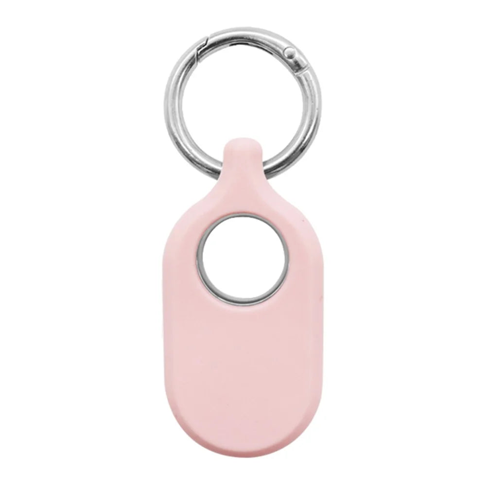 For Samsung Galaxy SmartTag 2 Protective Cover Tracker Holder Silicone Case with Buckle - Pink - 2