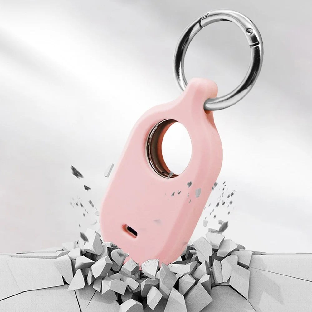 For Samsung Galaxy SmartTag 2 Protective Cover Tracker Holder Silicone Case with Buckle - Pink - 4