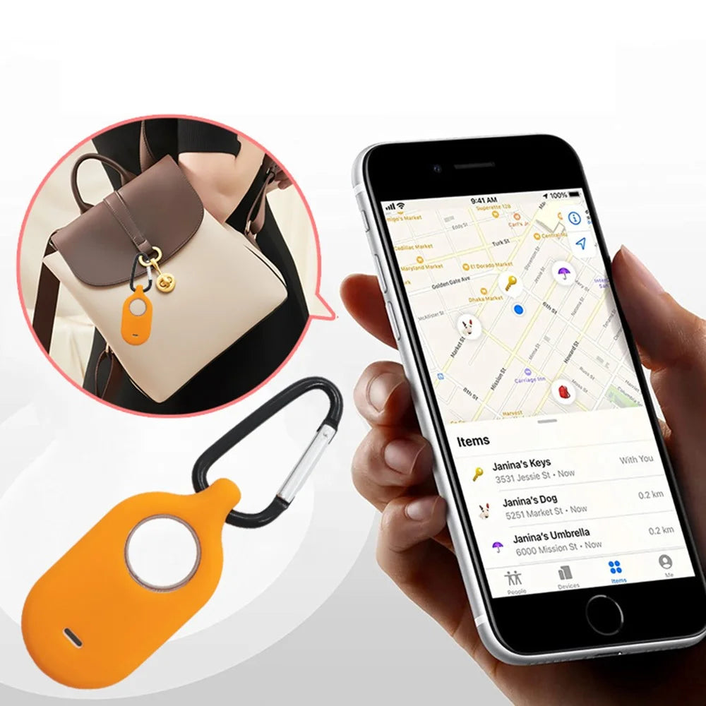 For Samsung Galaxy SmartTag 2 Silicone Case Tracking Device Protective Cover - 8-shaped Buckle / Black - 3