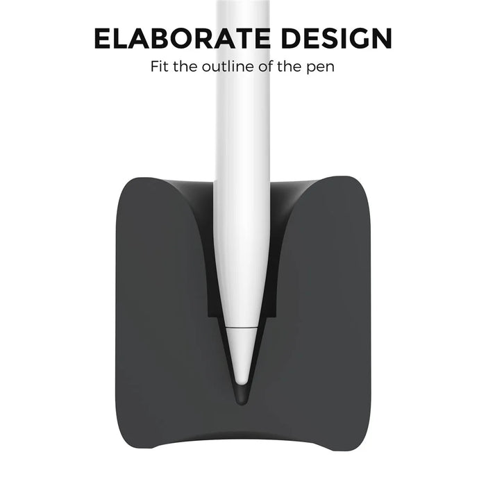 AHASTYLE BD01 For Apple Pencil (2nd Generation) / (1st Generation) Silicone Storage Holder Desktop Stylus Pen Vertical Stand - Black - 3