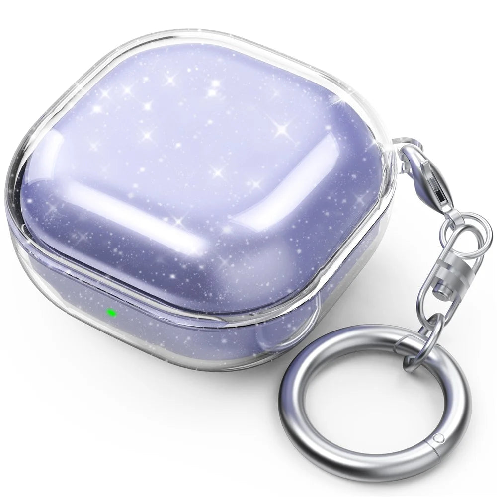 AHASTYLE WG89 For Samsung Galaxy Buds Pro / Buds Live / Buds2 / Buds Pro 2 Case TPU Earbud Storage Cover - Glitter - 1