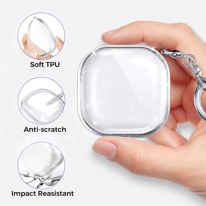 AHASTYLE WG89 For Samsung Galaxy Buds Pro / Buds Live / Buds2 / Buds Pro 2 Case TPU Earbud Storage Cover - Glitter - 3