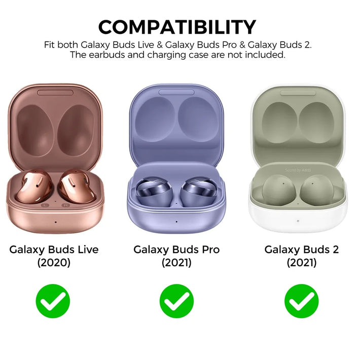 AHASTYLE WG89 For Samsung Galaxy Buds Pro / Buds Live / Buds2 / Buds Pro 2 Case TPU Earbud Storage Cover - Glitter - 7