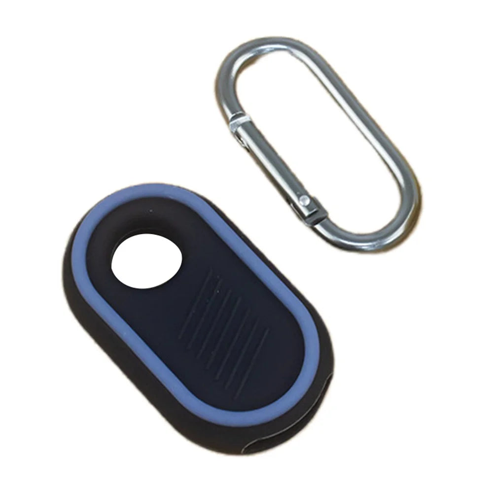 Silicone Case for Samsung Galaxy SmartTag 2 Bluetooth-compatible Tracker Protective Cover with Buckle - Luminous Blue - 1