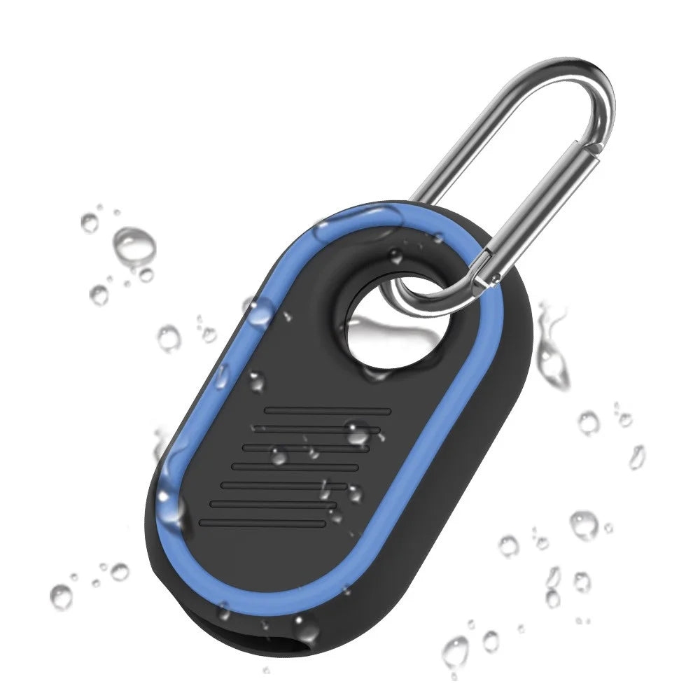 Silicone Case for Samsung Galaxy SmartTag 2 Bluetooth-compatible Tracker Protective Cover with Buckle - Luminous Blue - 3
