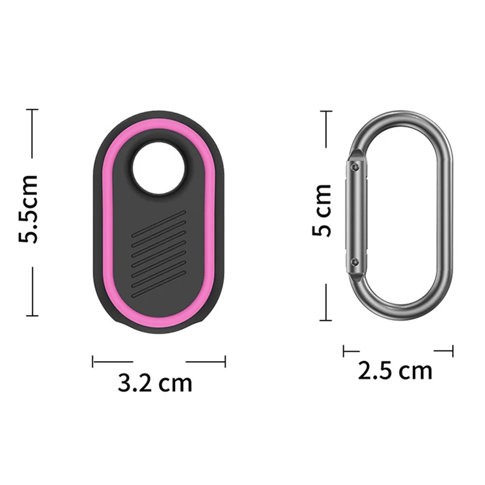 Silicone Case for Samsung Galaxy SmartTag 2 Bluetooth-compatible Tracker Protective Cover with Buckle - Luminous Blue - 6