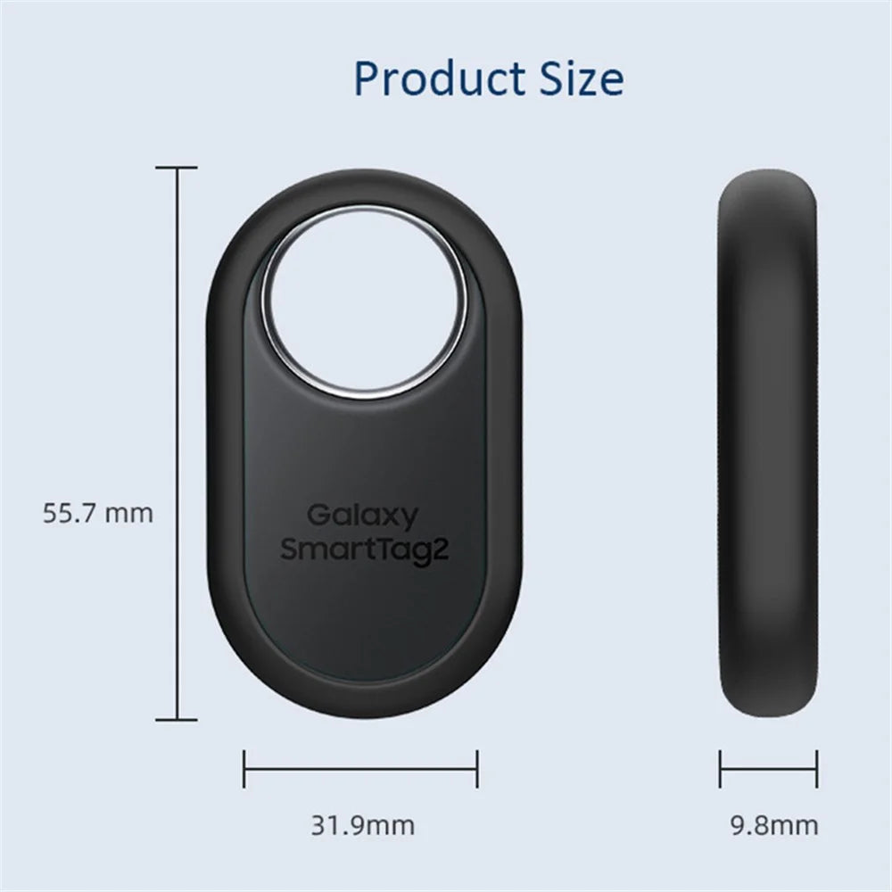 Slim Silicone Case for Samsung Galaxy SmartTag 2 Bluetooth-compatible Tracker Bumper Frame Protector with Buckle - Black - 7