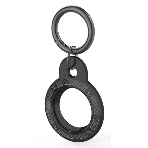 AHASTYLE WG40 For Apple AirTag Bluetooth-compatible Tracker TPU Case Protective Cover with Ring Buckle - Black - 1