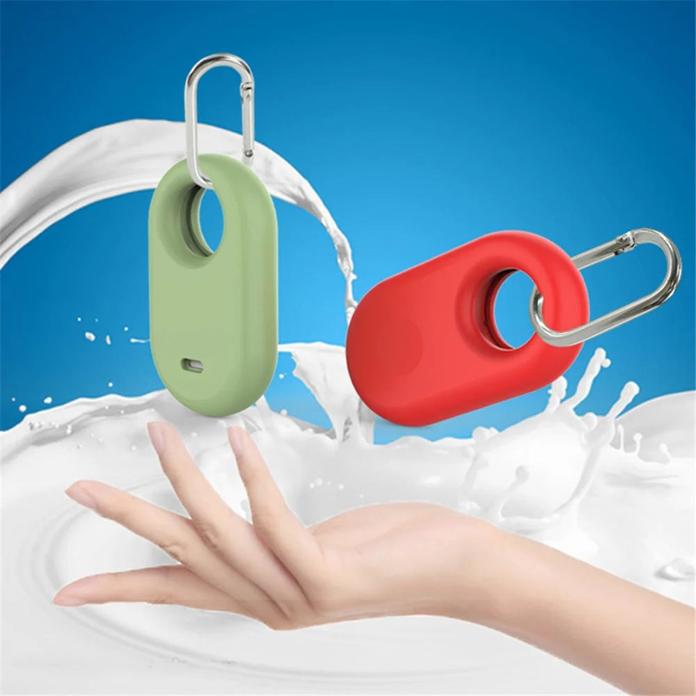 Dustproof Silicone Case for Samsung Galaxy SmartTag2 Bluetooth-compatible Tracker Case Anti-Drop Shockproof Cover - Matcha Green - 4
