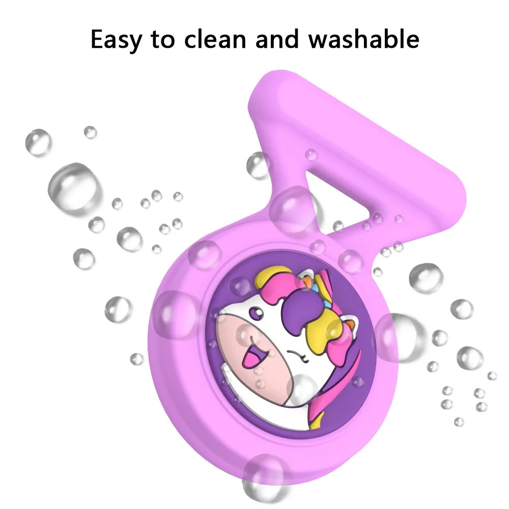 For Apple AirTag Silicone Case Cartoon Brooch Design Washable Bluetooth-compatible Tracker Cover - Horse - 2