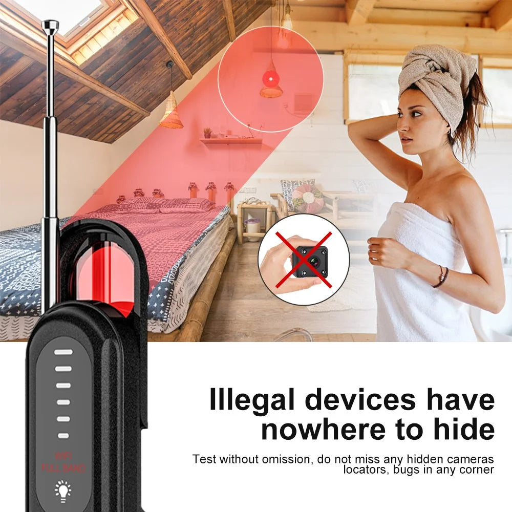 T01 Wireless Signal Scanner Infrared Scanning Tool Hidden Camera Detector for Home Travel Hotel - 4
