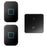 CACAZI FA88 Type 86 Big Panel Button Wireless Doorbell Adjustable Volume Home Door Bell Kit with 1 Transmitter+2 Receivers - Black / UK Plug - 1
