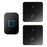 CACAZI FA88 Type 86 Big Panel Button Wireless Doorbell Adjustable Volume Door Bell Kit with 2 Transmitters+1 Receiver - Black / UK Plug - 1