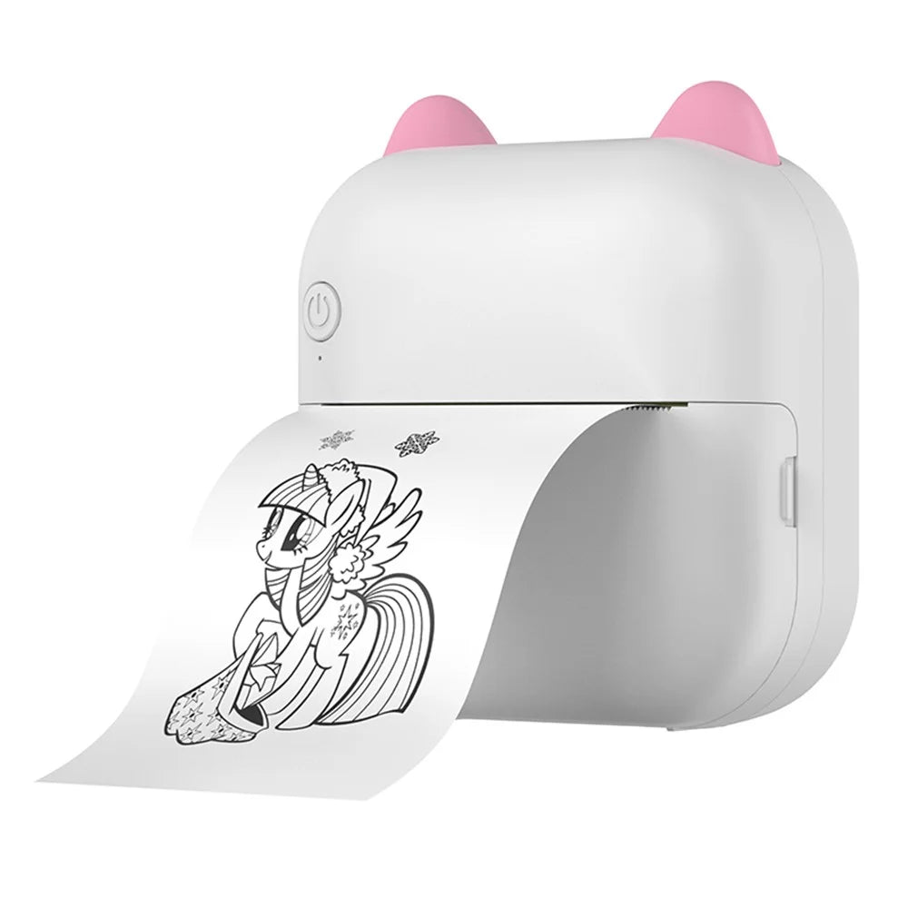 M6 Mini Sticker Printer Bluetooth-compatible Thermal Printer with 5 Rolls Paper + 5 Rolls Sticker + 3 Rolls Color Paper - Pink - 3