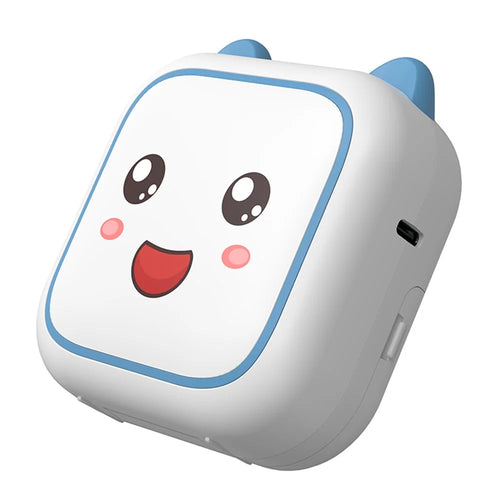 M6 Wilress Inkless Thermal Printer Bluetooth-compatible Smart Pocket Sticker Printer with 1 Roll Thermal Paper - Blue - 1