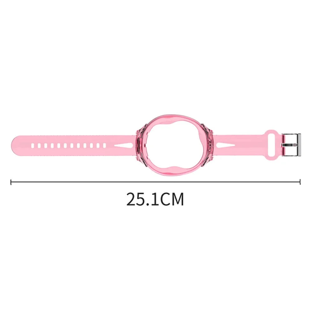 Compatible with Tamagotchi Uni (2023) Wristband TPU Bracelet Holder Case for Kids Teen Adults - Transparent Pink - 7