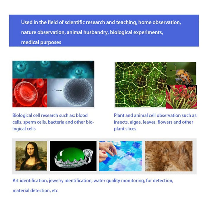 MS03 High Definition Digital Microscope 5-Inch IPS Screen 8000X Magnifying Biological Microscope - 5