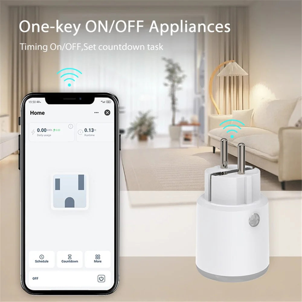 NEO NAS-WR15WM Tuya Matter WiFi Smart Plug 16A Voice Control Smart Power Plug Socket with Power Meter, FR Plug - 4