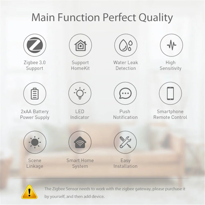 NEO NAS-WS02BH Tuya HomeKit and ZigBee Smart Water Detector Full Water Level Sensor - 4