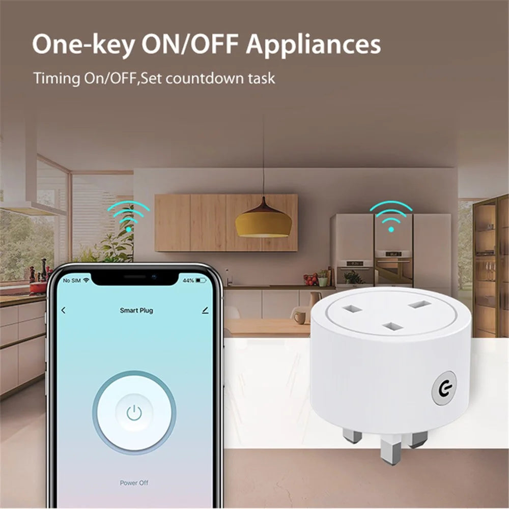 NEO NAS-WR16B Tuya ZigBee 3.0 Smart Socket Plug 16A Smartphone Control Power Plug with Power Meter, UK Plug - 6