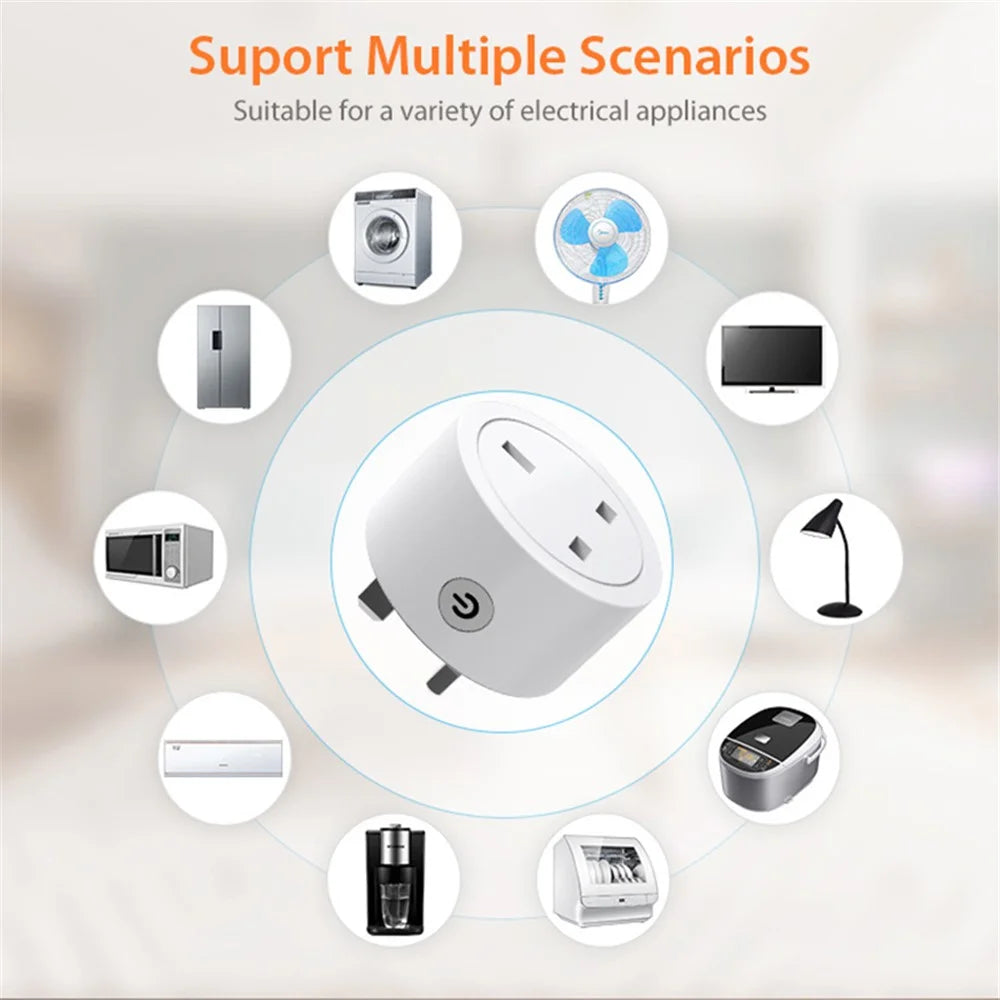 NEO NAS-WR16B Tuya ZigBee 3.0 Smart Socket Plug 16A Smartphone Control Power Plug with Power Meter, UK Plug - 7