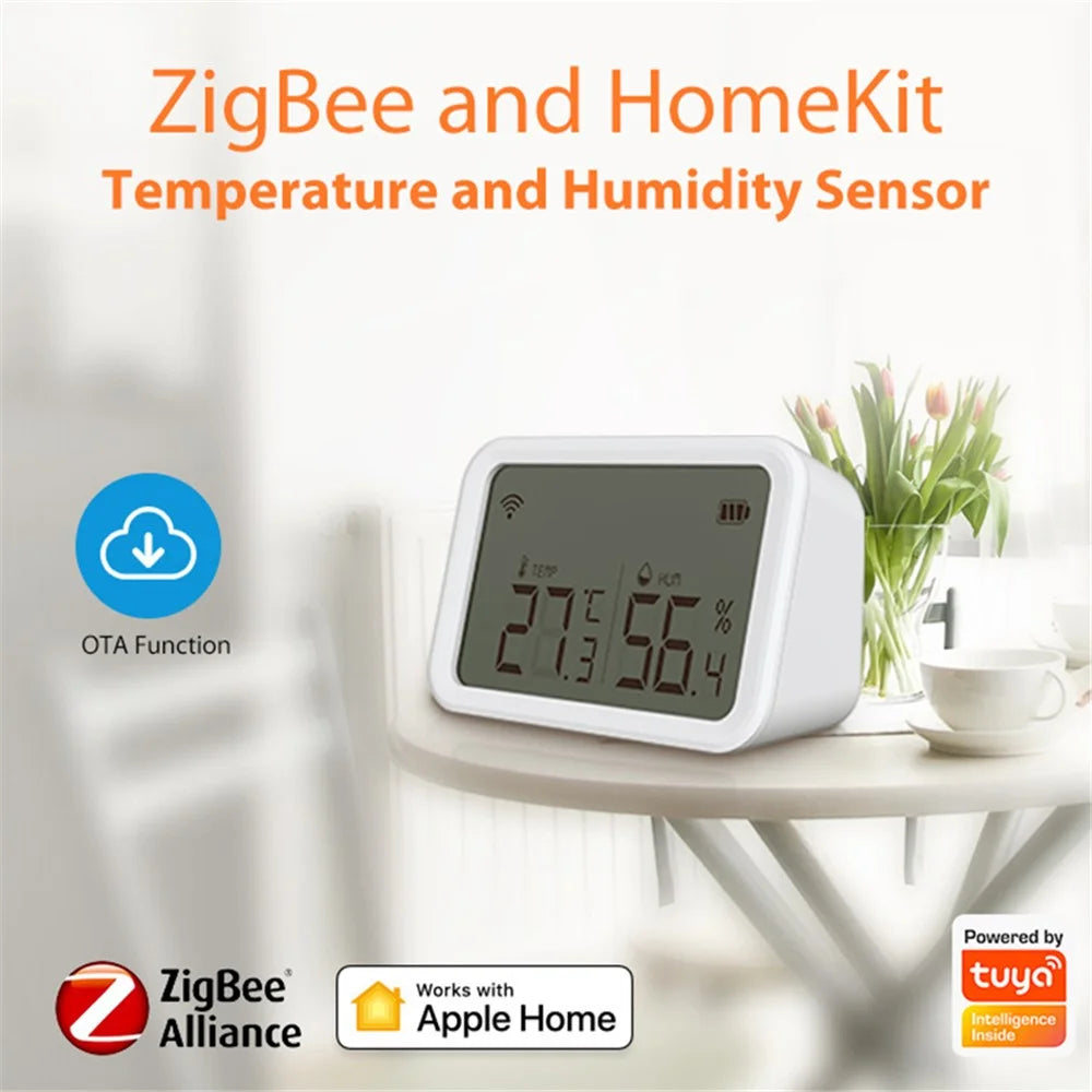 NEO NAS-TH02BH Tuya HomeKit and ZigBee Temperature and Humidity Smart Sensor 2-in-1 Screen Display Home Detector (No Battery) - 3