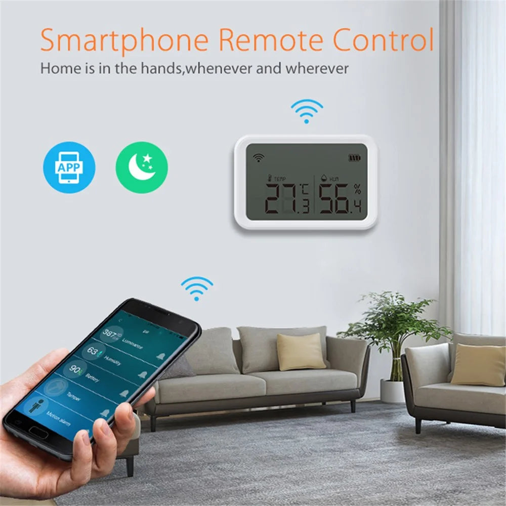 NEO NAS-TH02BH Tuya HomeKit and ZigBee Temperature and Humidity Smart Sensor 2-in-1 Screen Display Home Detector (No Battery) - 5