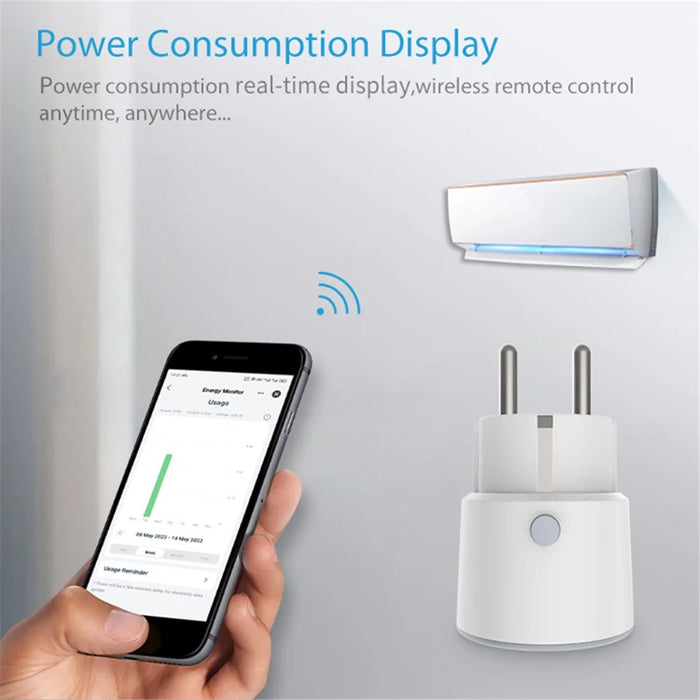 NEO NAS-WR01WM Matter WiFi Plug Remote Control 16A Socket with Power Consumption Display - EU Plug - 6