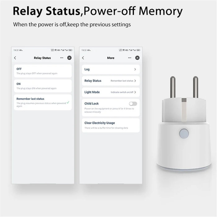 NEO NAS-WR01WM Matter WiFi Plug Remote Control 16A Socket with Power Consumption Display - EU Plug - 7