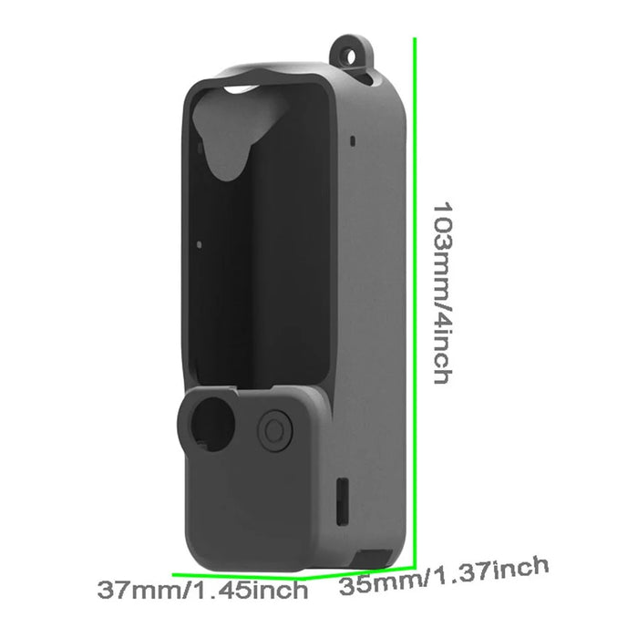 For DJI Osmo Pocket 3 Pocket Camera Silicone Case Drop Protection Sleeve Cover - Black - 7