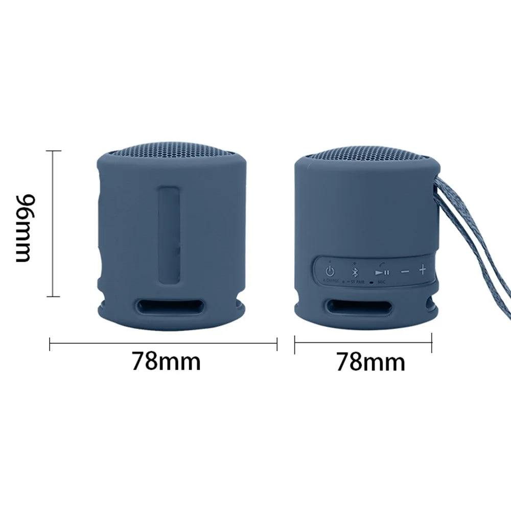 For Sony SRS-XB13 Portable Speaker Sleeve Silicone Case Protective Cover - Navy Blue - 5