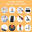 12-in-1 Keyboard Cleaning Kit for Laptops Computer Camera Lens Phone Screen Cleaner Brush Set - White+Orange - 5