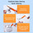 12-in-1 Keyboard Cleaning Kit for Laptops Computer Camera Lens Phone Screen Cleaner Brush Set - White+Orange - 7