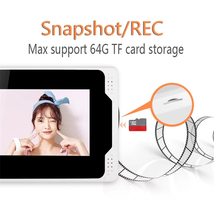 701FA11 Tuya App 7-inch WiFi Indoor Monitor + Waterproof Door Bell HD Camera, EU Plug - 4