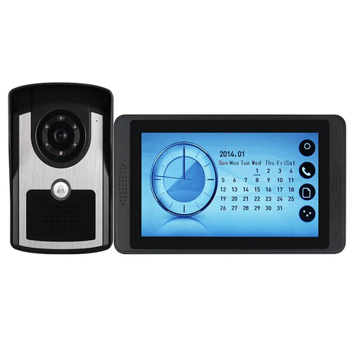 620FC11 7-inch Indoor Monitor + Waterproof Night Vision Door Bell HD Camera, EU Plug - 1