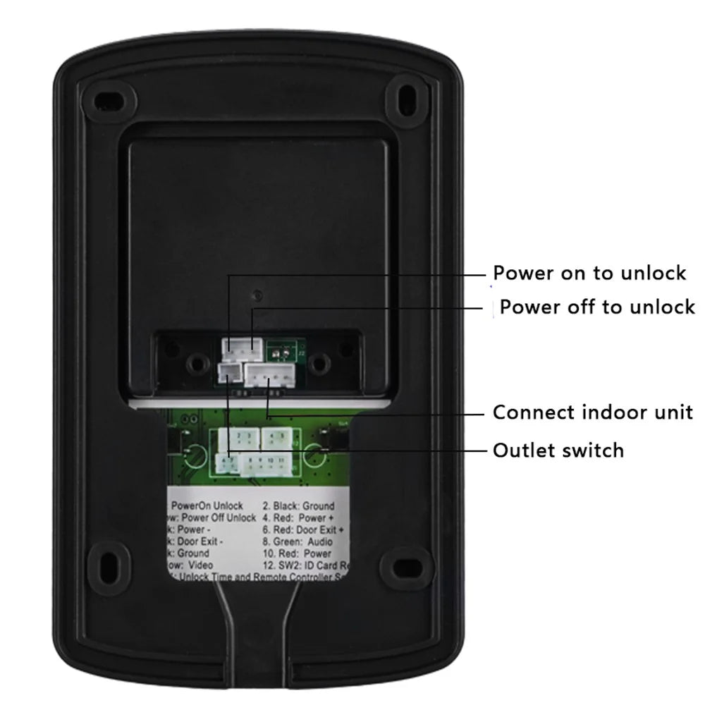620FC11 7-inch Indoor Monitor + Waterproof Night Vision Door Bell HD Camera, EU Plug - 7