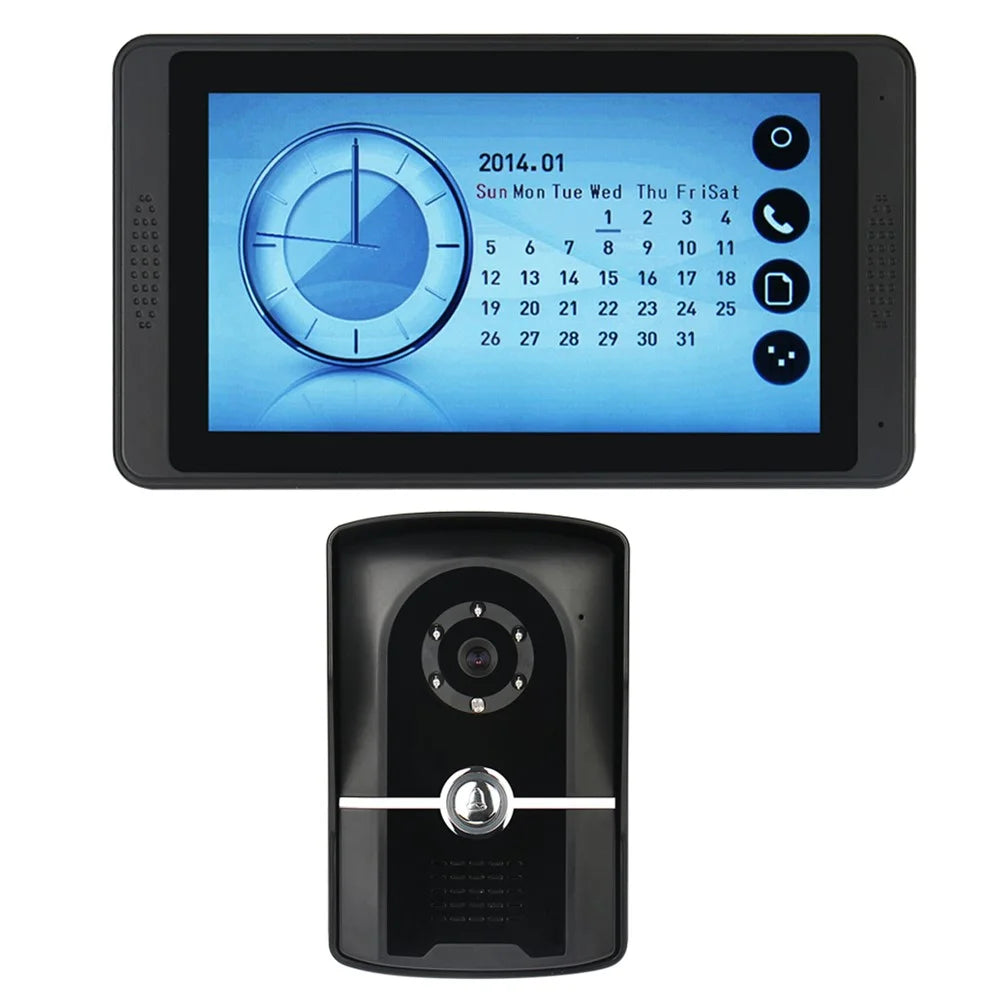 620FG11 7-inch Touch Screen Monitor + Night Vision Door Bell HD Camera, EU Plug - 1