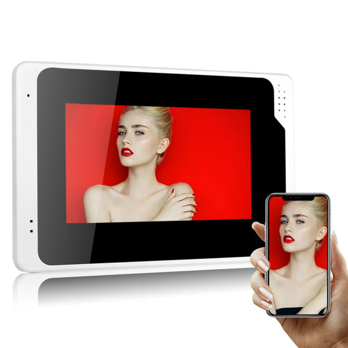701FG21 Rainproof 7" HD 1080P Tuya WiFi Video Doorbell 2 Camera+1 Monitor - 3