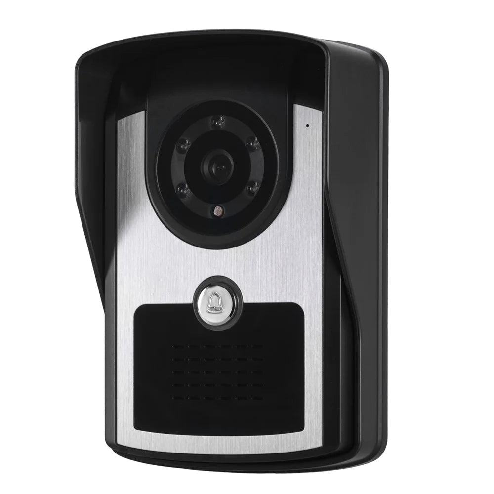801FC12 2Pcs 7-inch Monitor + 1Pc HD Night Vision Camera Intercom Visual Doorbell, EU Plug - 3