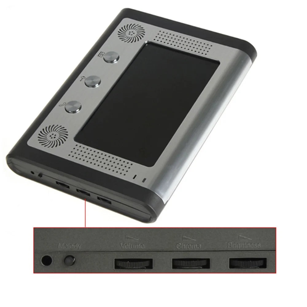 801FC12 2Pcs 7-inch Monitor + 1Pc HD Night Vision Camera Intercom Visual Doorbell, EU Plug - 6