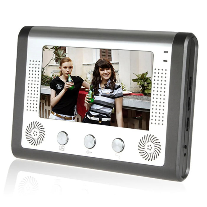 801FC21 1Pc 7-inch Monitor + 2Pcs HD Waterproof Camera Intercom Visual Doorbell, EU Plug - 2